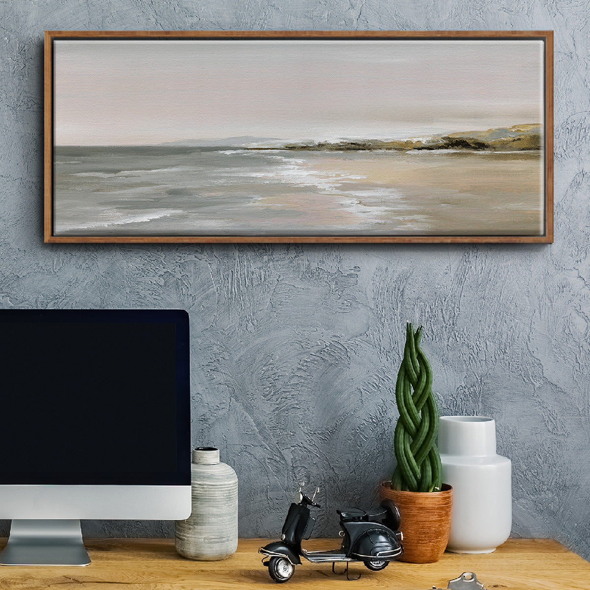 New Shore - Floater Framed Canvas Print