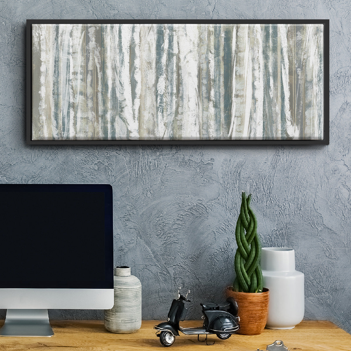 Treeline Strata I - Floater Framed Canvas Print
