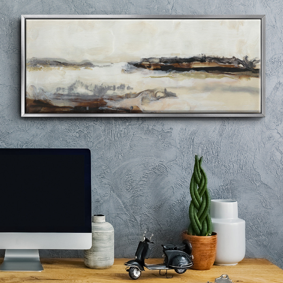 Joyful Horizon II - Floater Framed Canvas Print