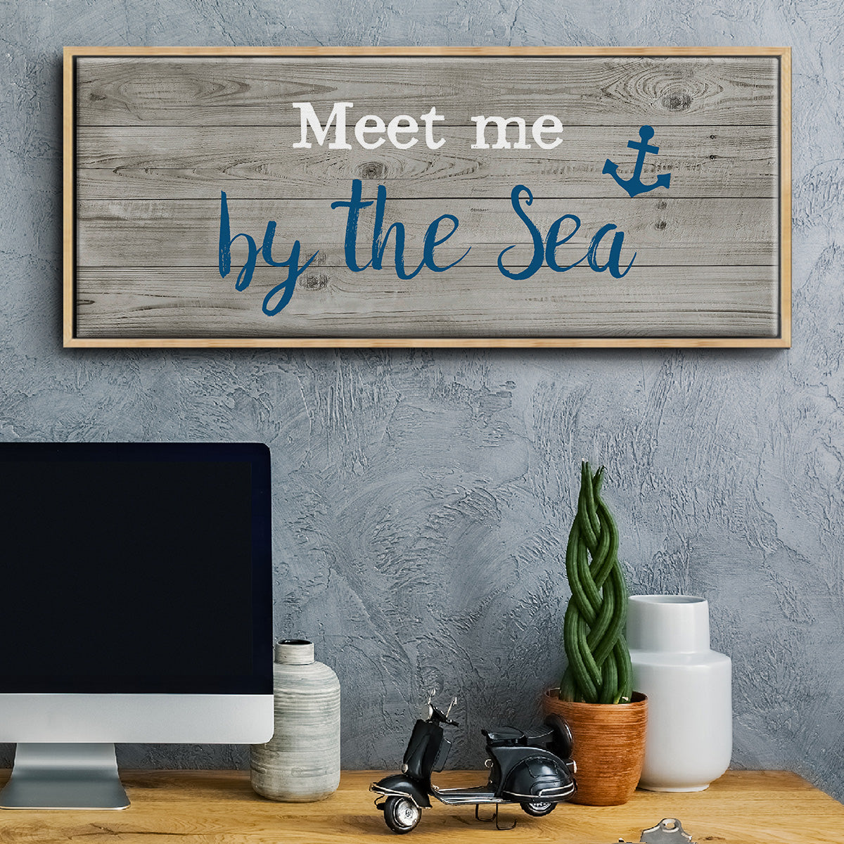 Meet Me - Floater Framed Canvas Print