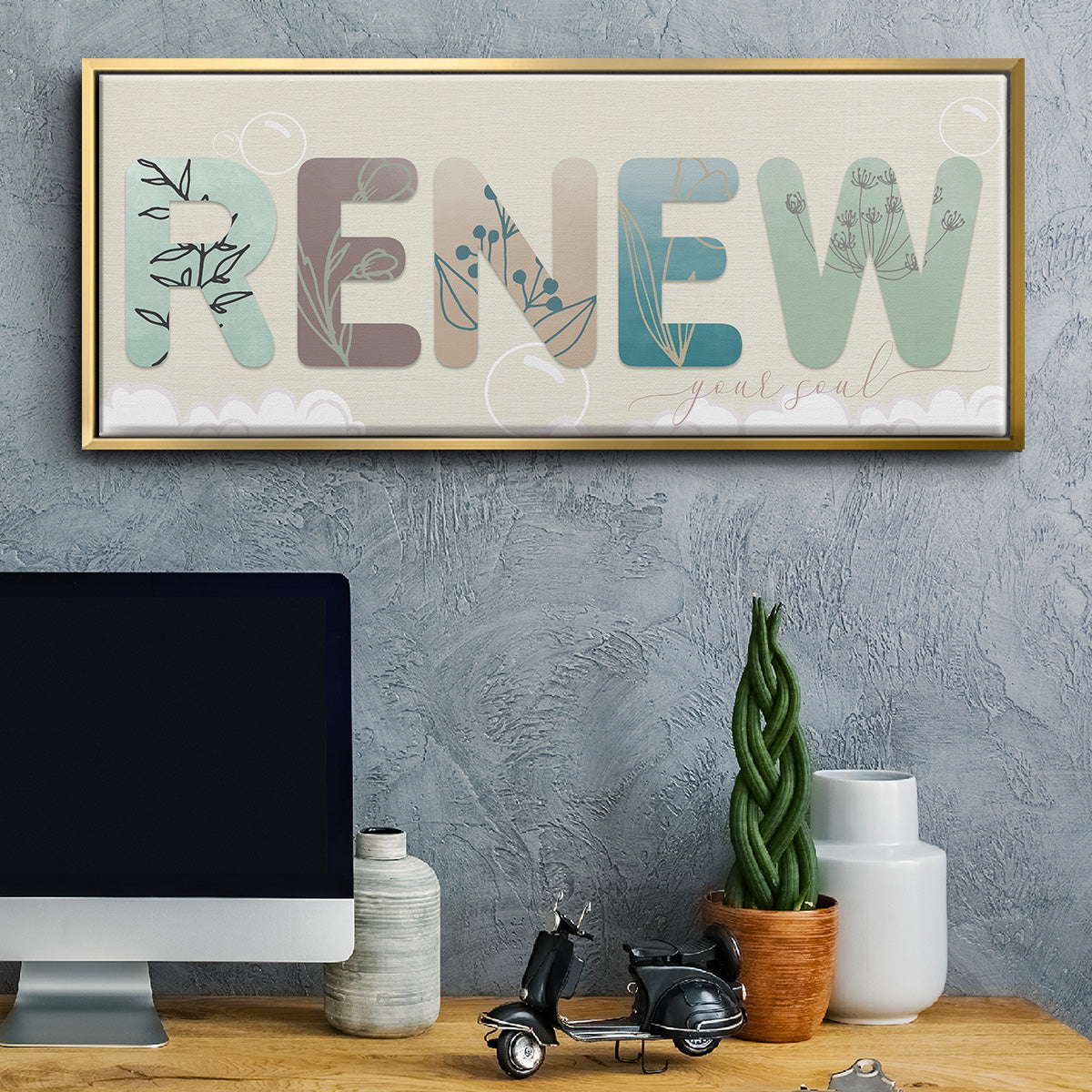 Renew Your Soul - Floater Framed Canvas Print