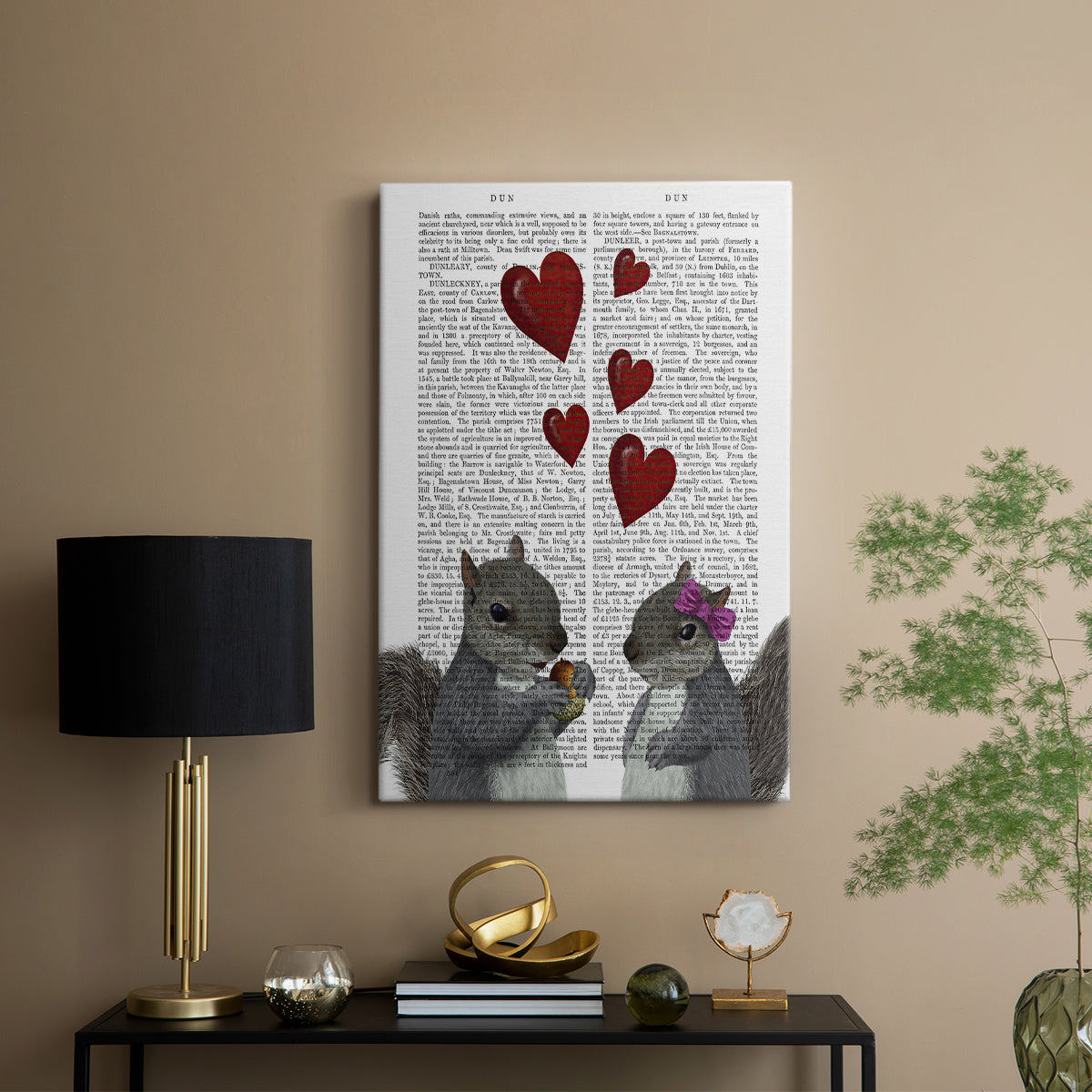 Squirrel Love - Canvas Art Print