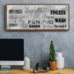 Laundry Rules - Floater Framed Canvas Print