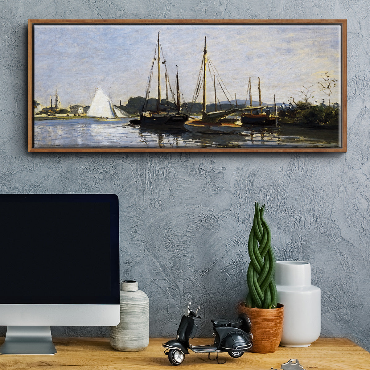 Pleasure Boats, 1872 - Floater Framed Canvas Print