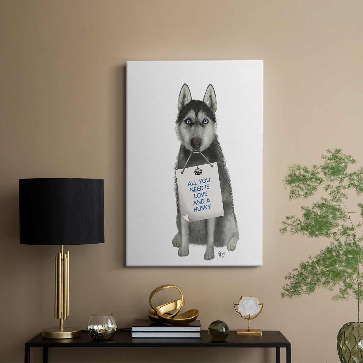 Love and Husky - Canvas Art Print