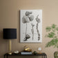 Black & White Protea on Linen II - Canvas Art Print