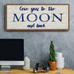 Moon and Back - Floater Framed Canvas Print