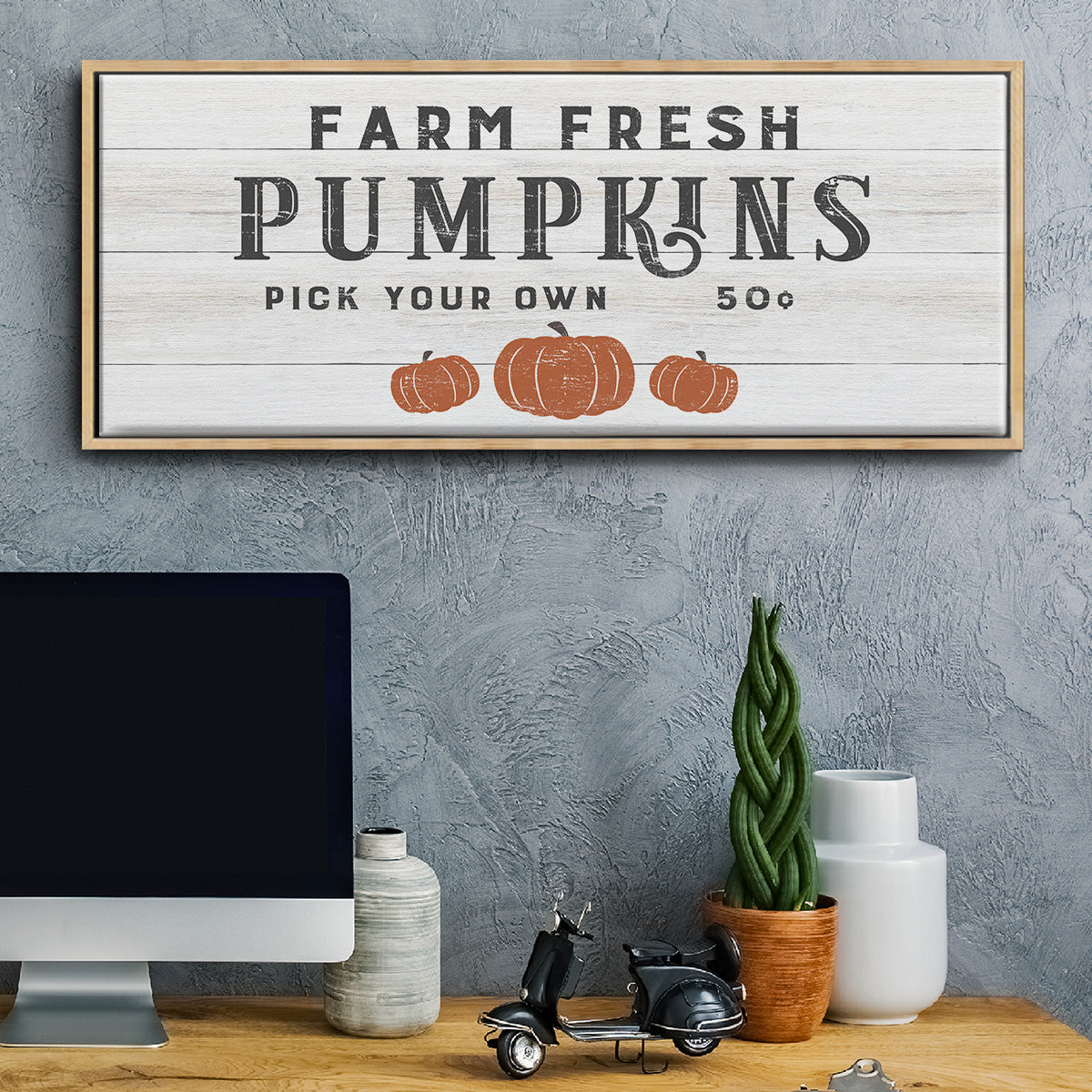 Farm Fresh Pumpkins - Floater Framed Canvas Print
