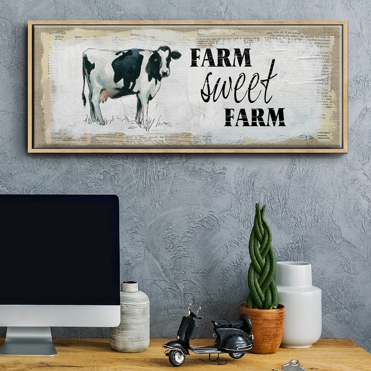 Farm Sweet Farm II - Floater Framed Canvas Print