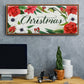 Christmas Flora Wreath Collection D - Floater Framed Canvas Print