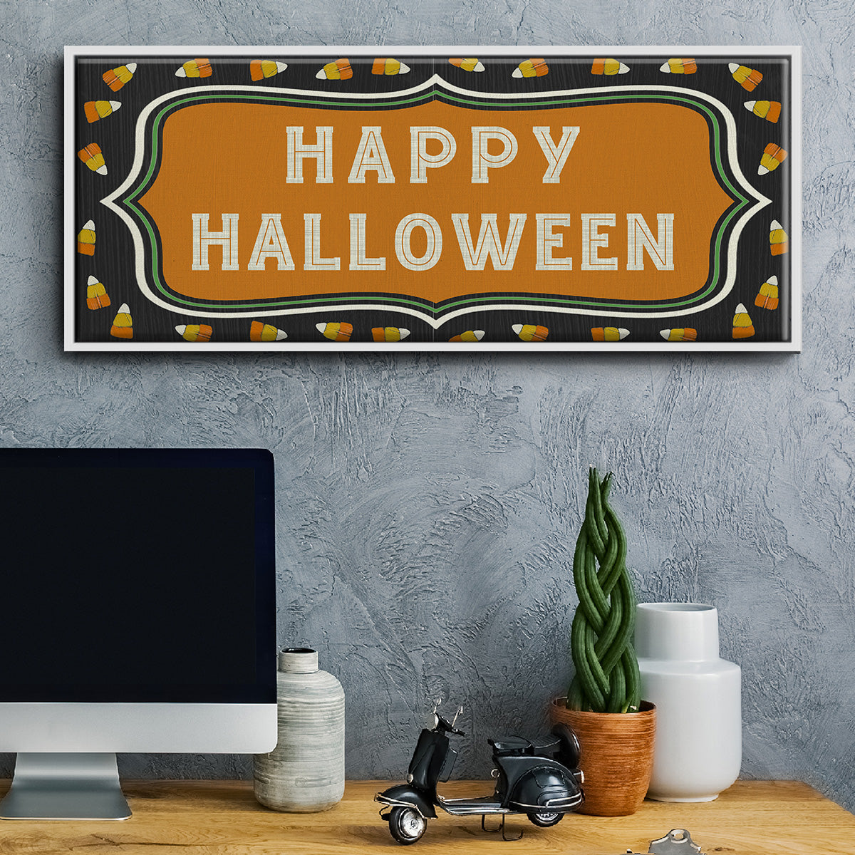 Happy Hallowween - Floater Framed Canvas Print