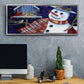 Snow Friends - Floater Framed Canvas Print