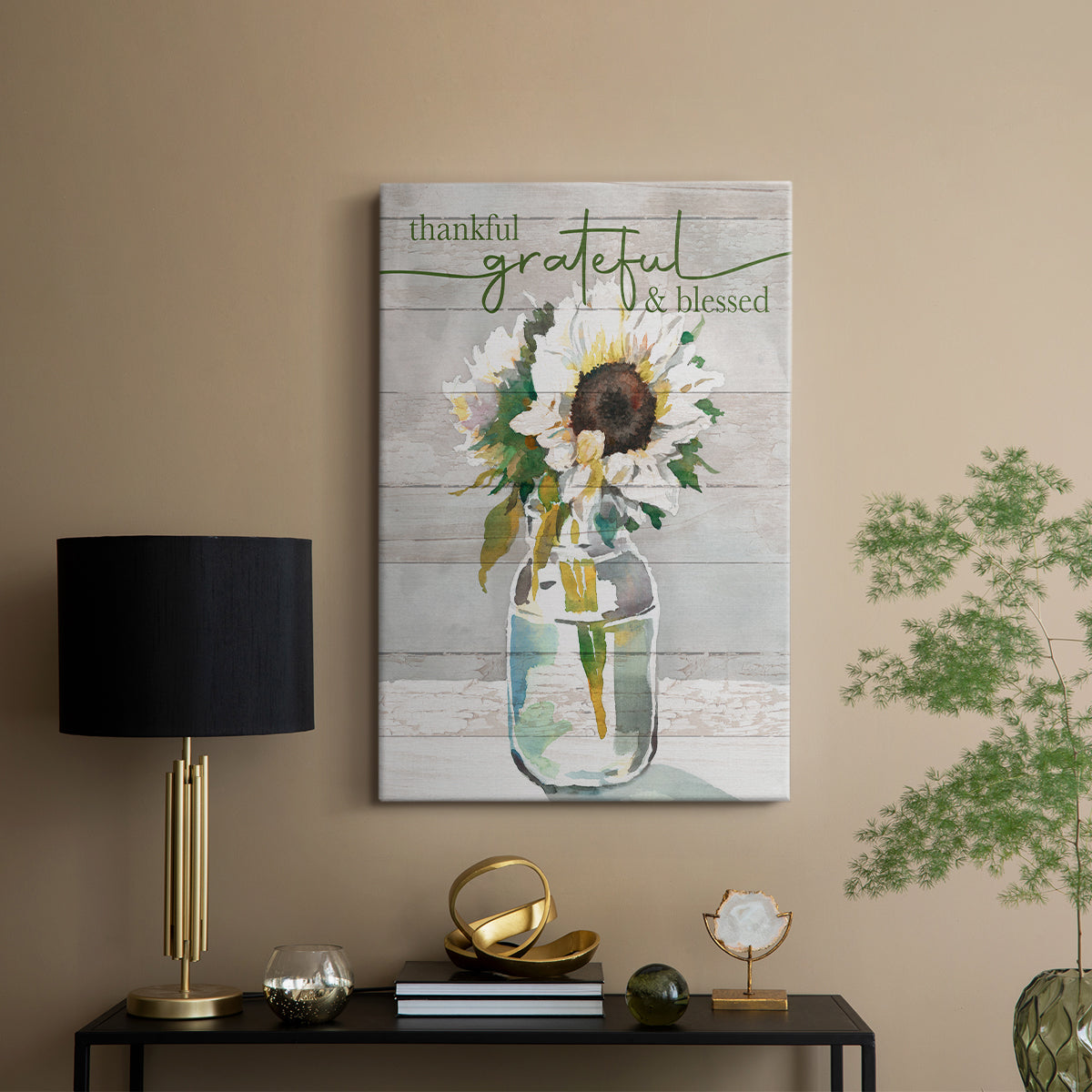 Thankful, Grateful, Blessed - Canvas Art Print