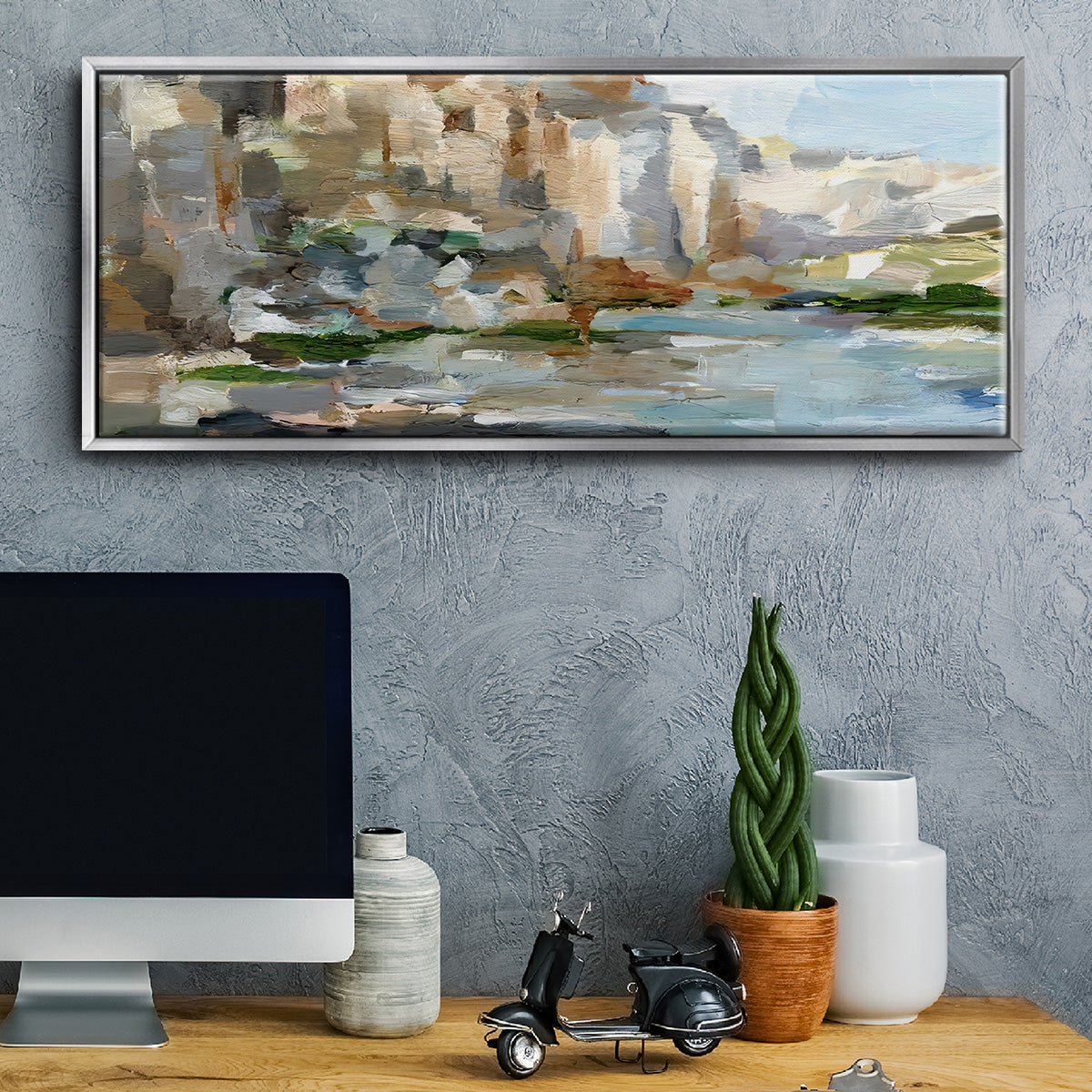 Western Cliffs I - Floater Framed Canvas Print