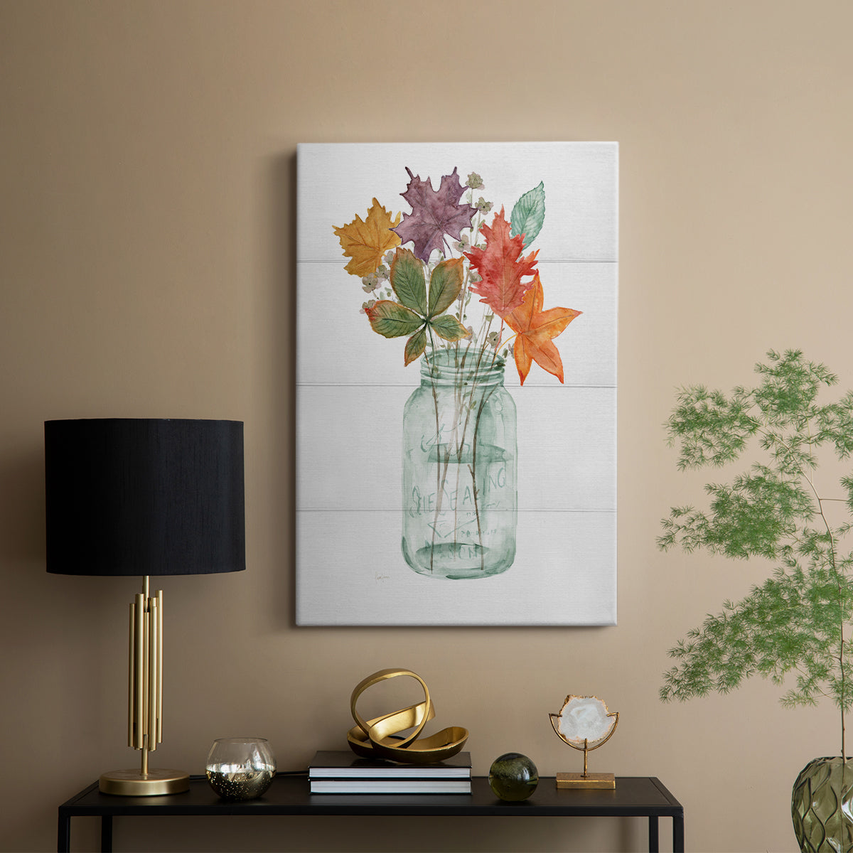 Harvest Home Leaves I - Canvas Art Print