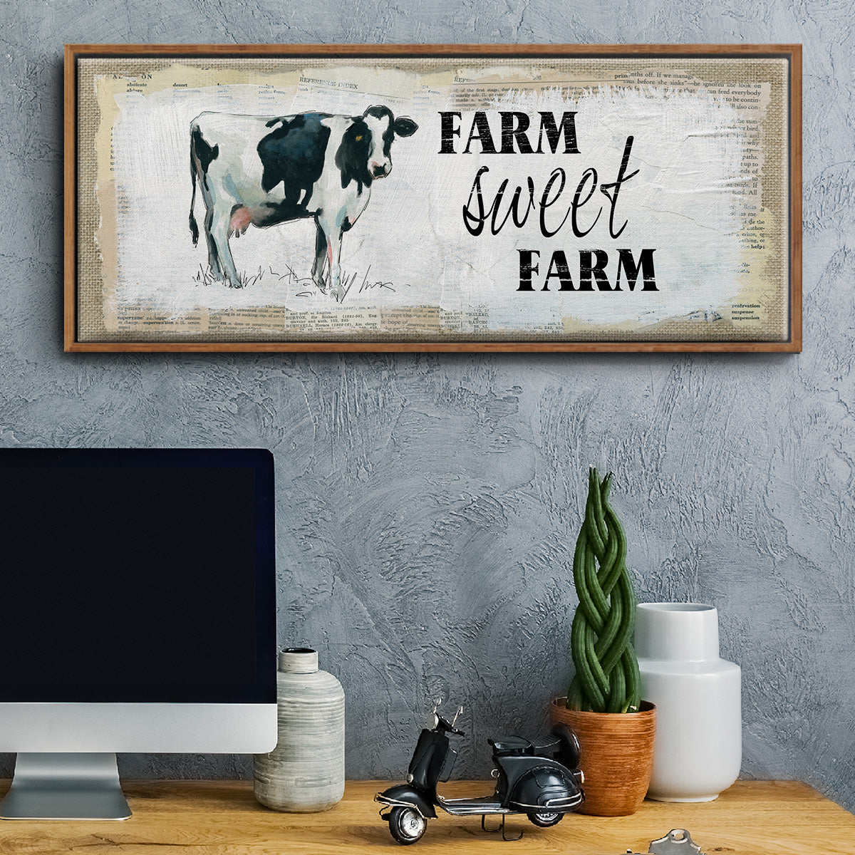 Farm Sweet Farm II - Floater Framed Canvas Print