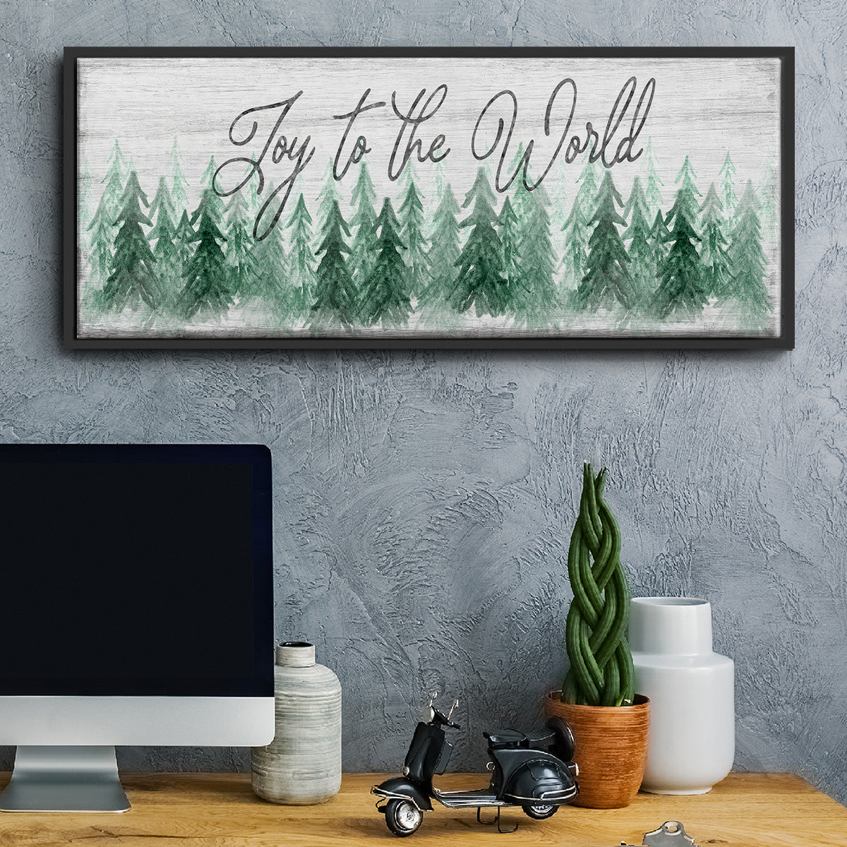 Joy to the World - Floater Framed Canvas Print
