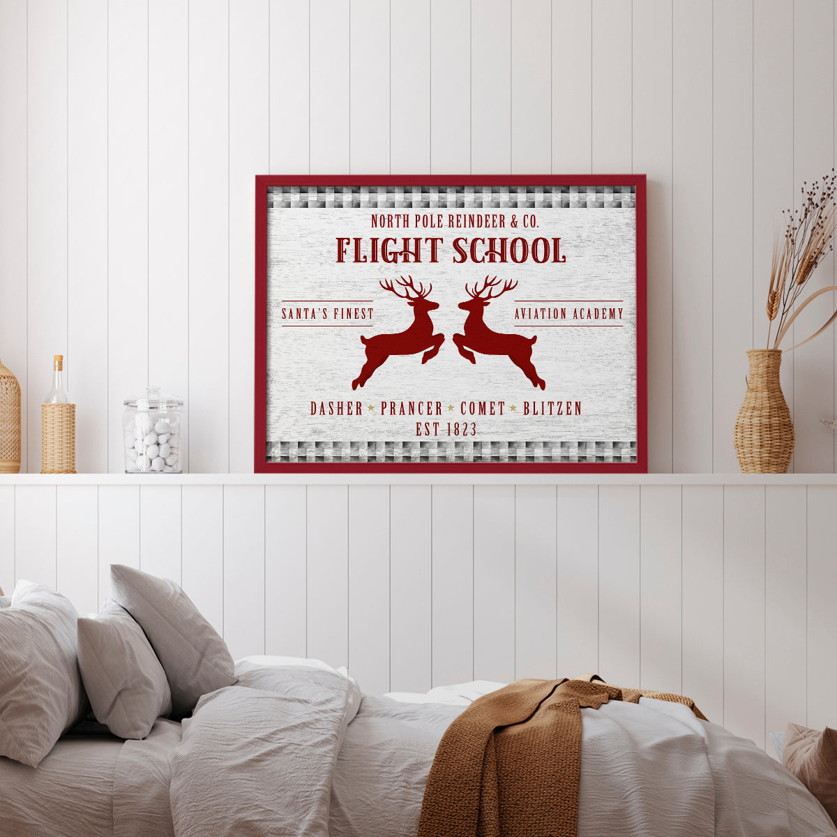 45162,north pole,reindeer,flight school,santa,aviation,academy,christmas,holiday,decor,sign,festive,winter,animals,training,elves,charming,playful,red,white,established,education,seasonal,holiday cheer,children,magic,snow,whimsical,creativity,tradition,art,celebrations,joy,spirit,unique,design,fun,imaginative,graphic,attraction,entertainment,character,Re-stickable,Landscape & Nature