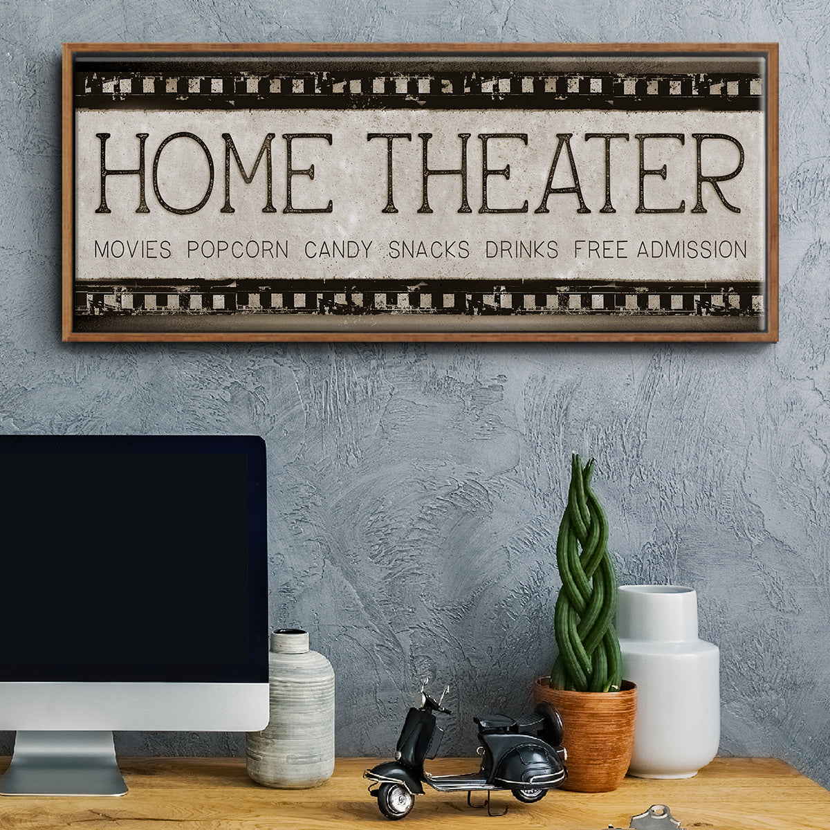 Home Theater - Floater Framed Canvas Print
