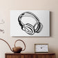 Headphones Sketch - Canvas Art Print