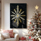 Soft Linen Midwinter Village - Canvas Art Print