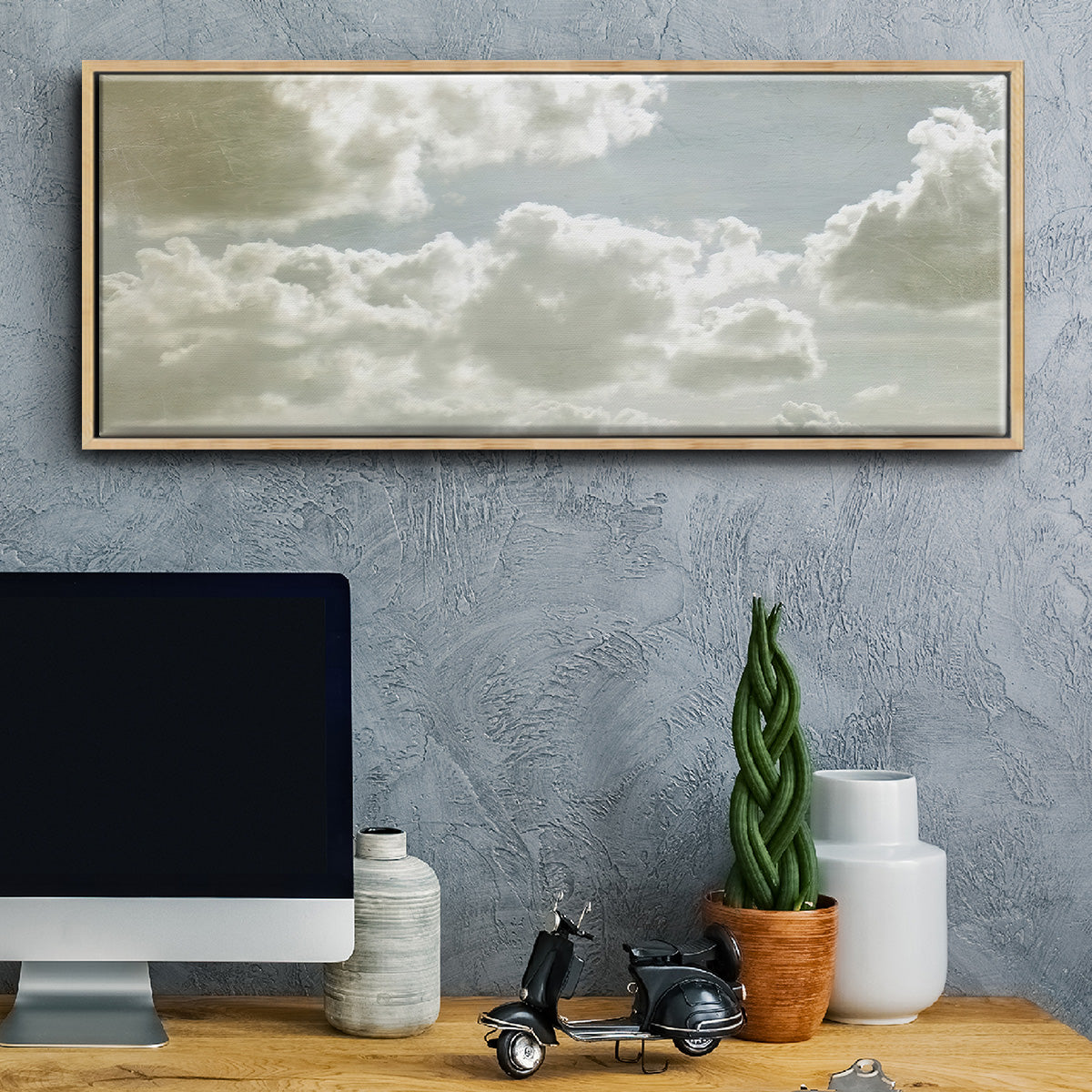 Sky Scrapers IV - Floater Framed Canvas Print