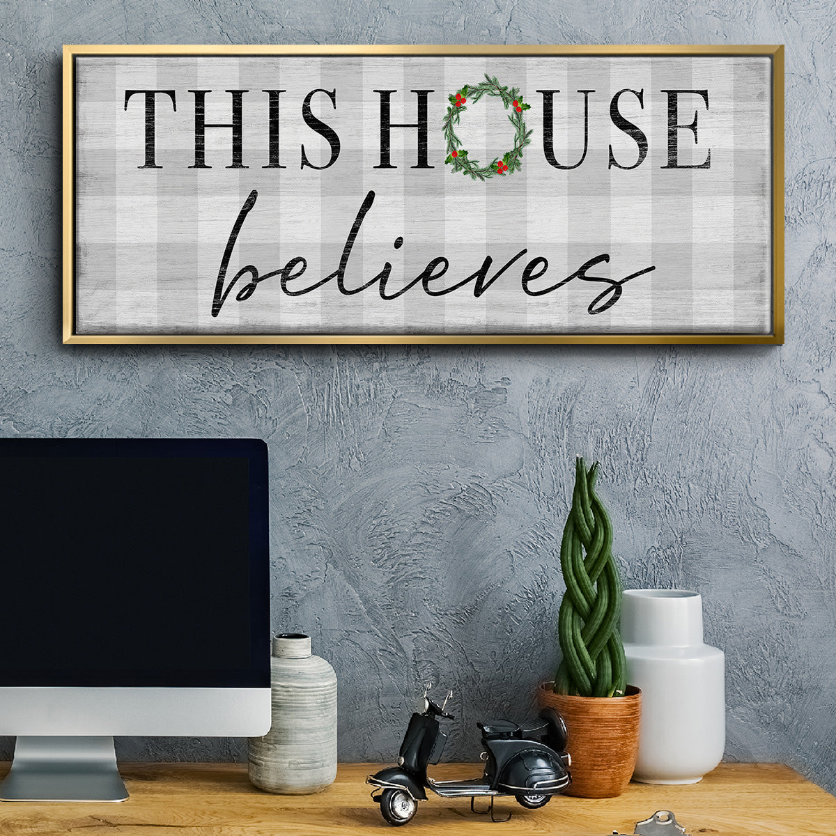 This House Believes - Floater Framed Canvas Print