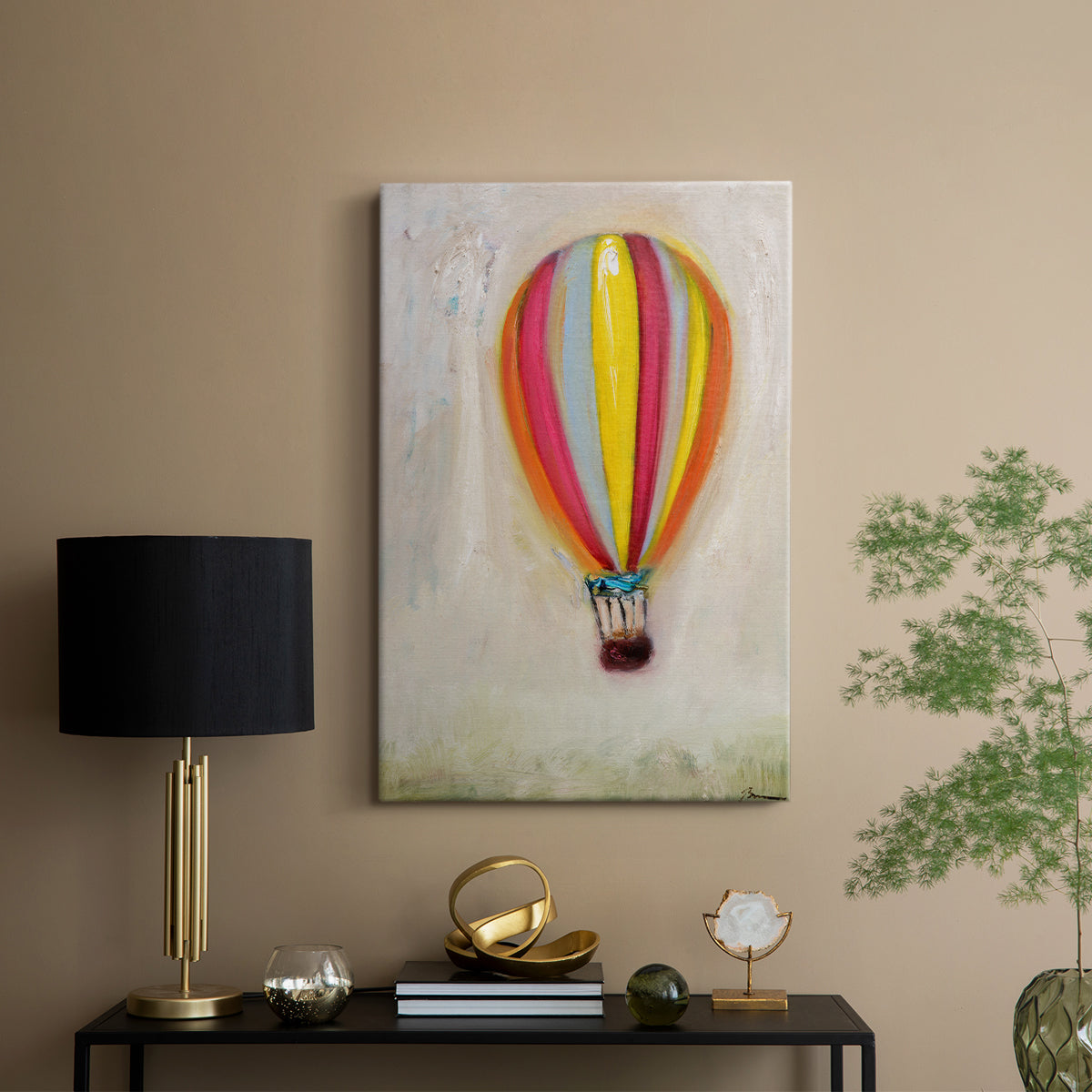 Lucky Hot Air Balloon - Canvas Art Print
