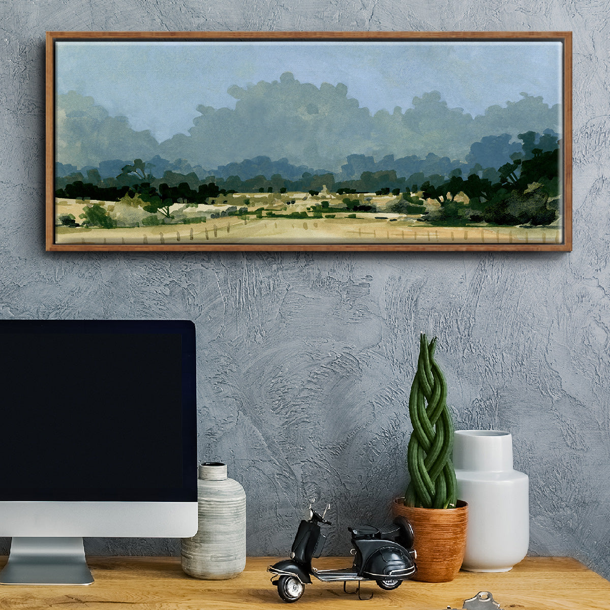 Wild Farmland I - Floater Framed Canvas Print