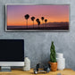 Sunset of Santa Monica - Floater Framed Canvas Print