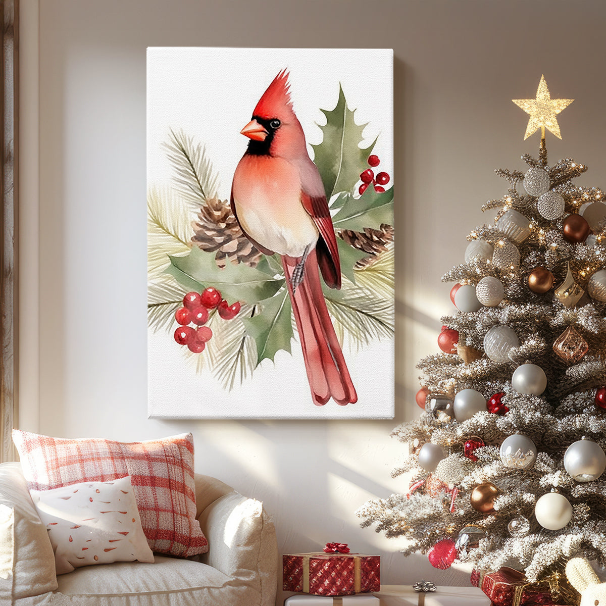 Tinsel-Gold Carol - Canvas Art Print