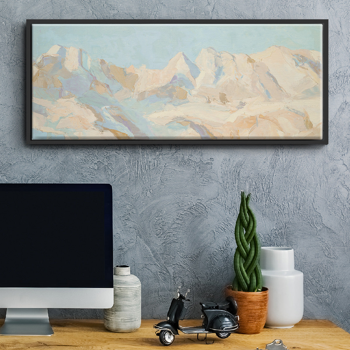 Mountain Scape - Floater Framed Canvas Print