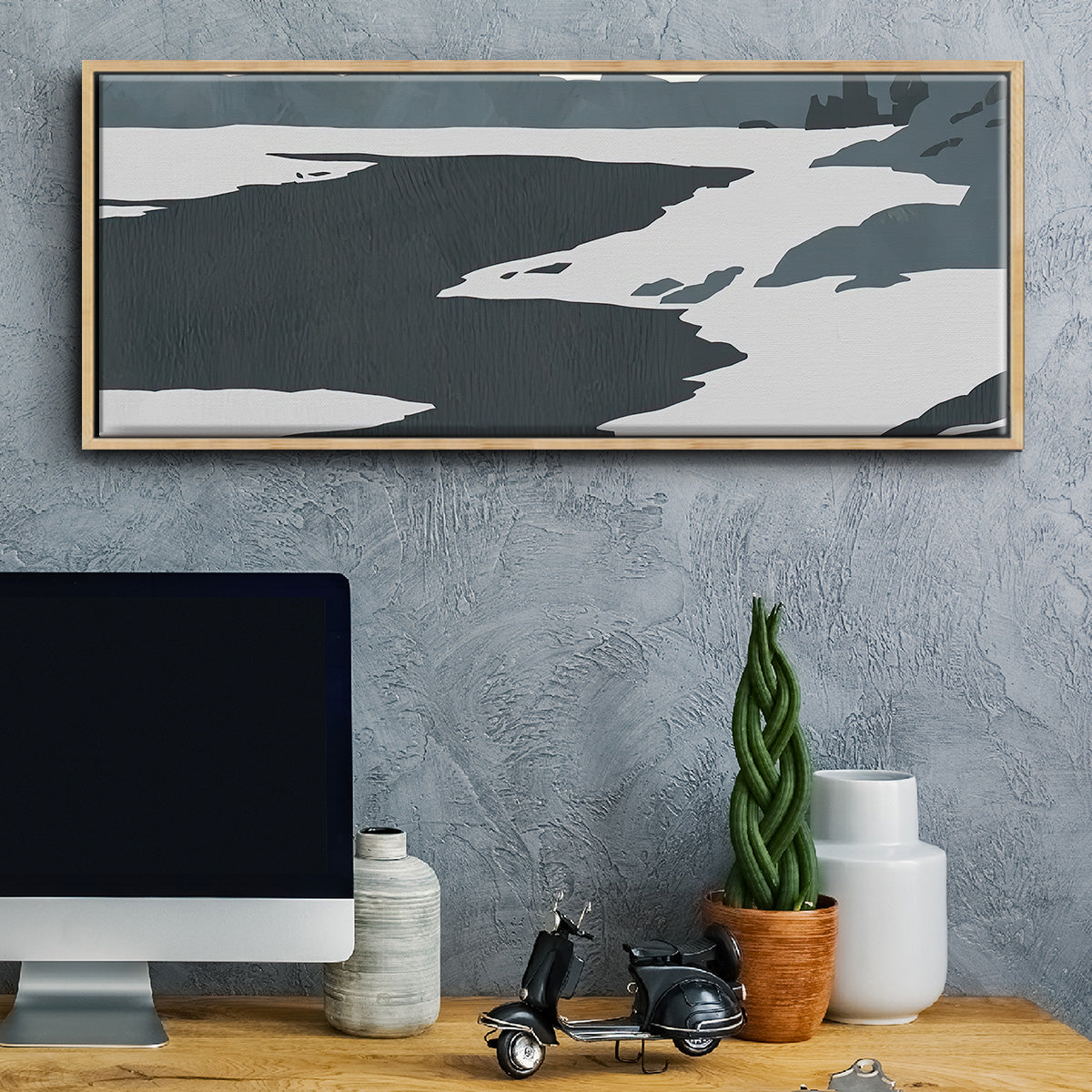 Cutter Island IV - Floater Framed Canvas Print