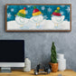 Merry Snowmen - Floater Framed Canvas Print