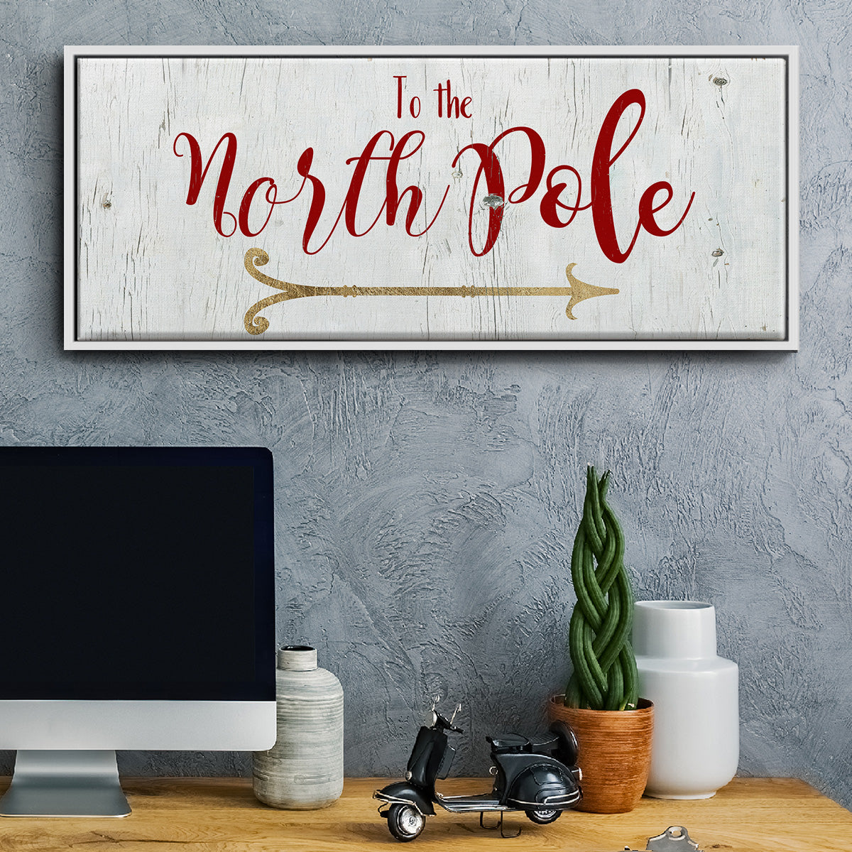 North Pole - Floater Framed Canvas Print