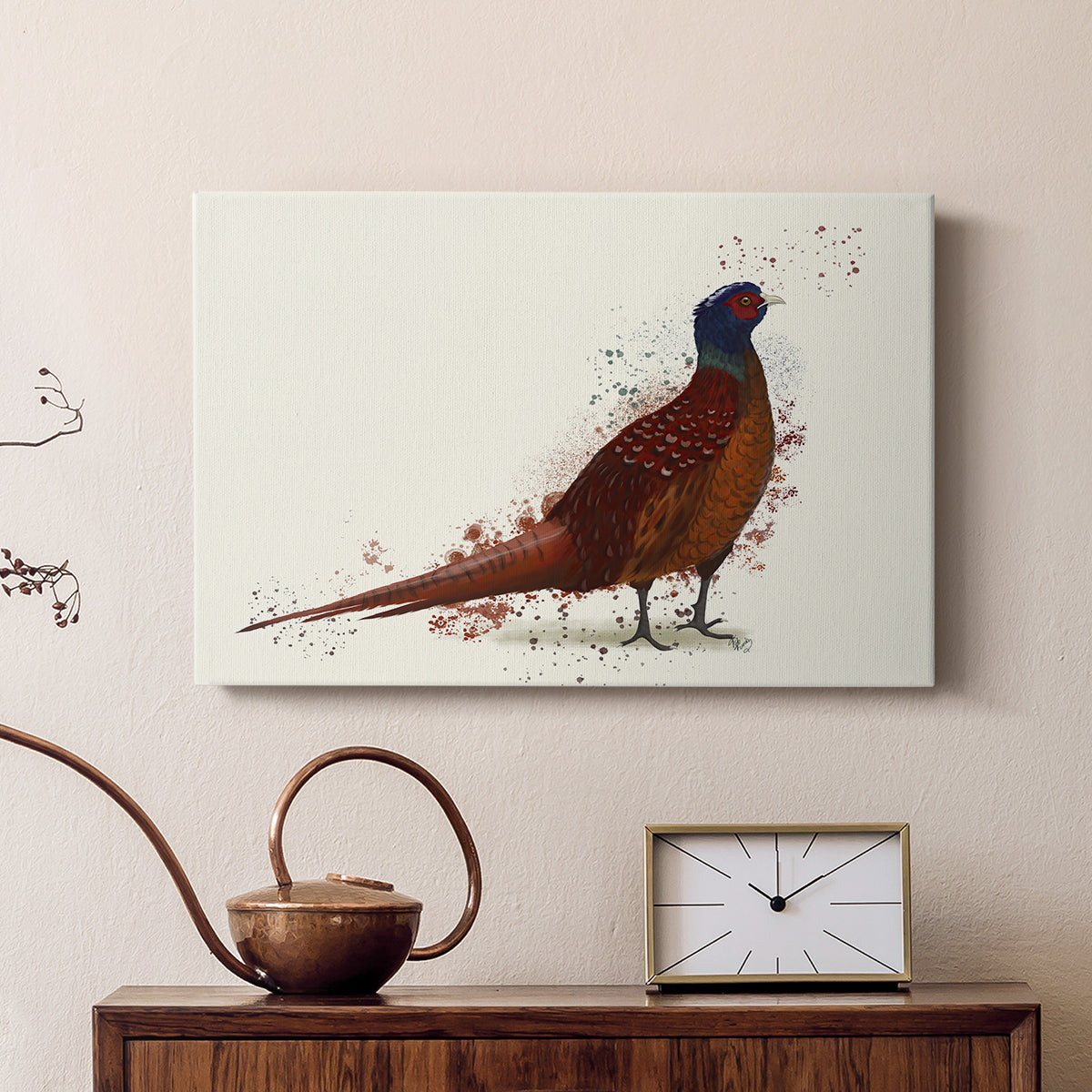 Pheasant Splash 4 - Canvas Art Print