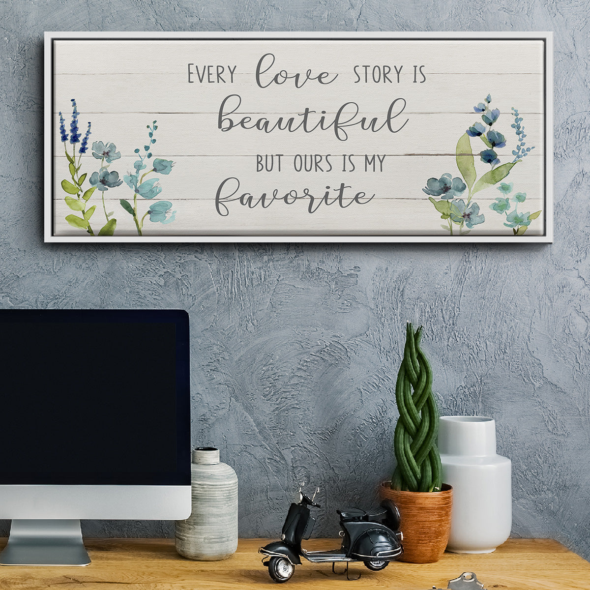 Love Story - Floater Framed Canvas Print