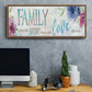 Family Love Story - Floater Framed Canvas Print