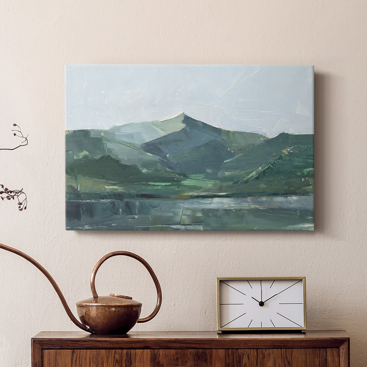 Green Grey Mountains I - Canvas Art Print