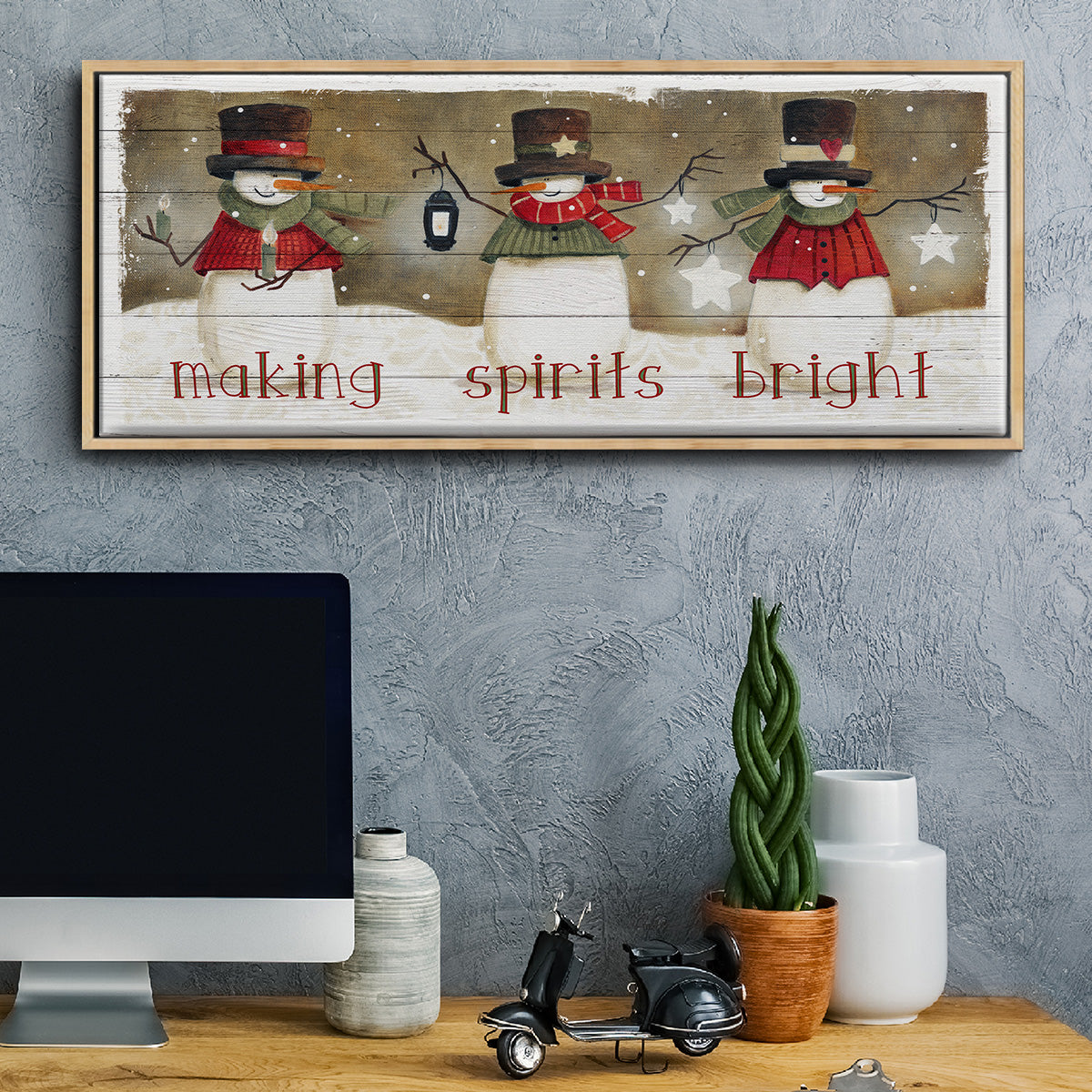 Making Spirits Bright - Floater Framed Canvas Print