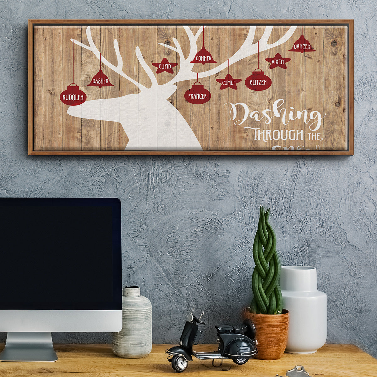 Dashing Through The Snow - Floater Framed Canvas Print