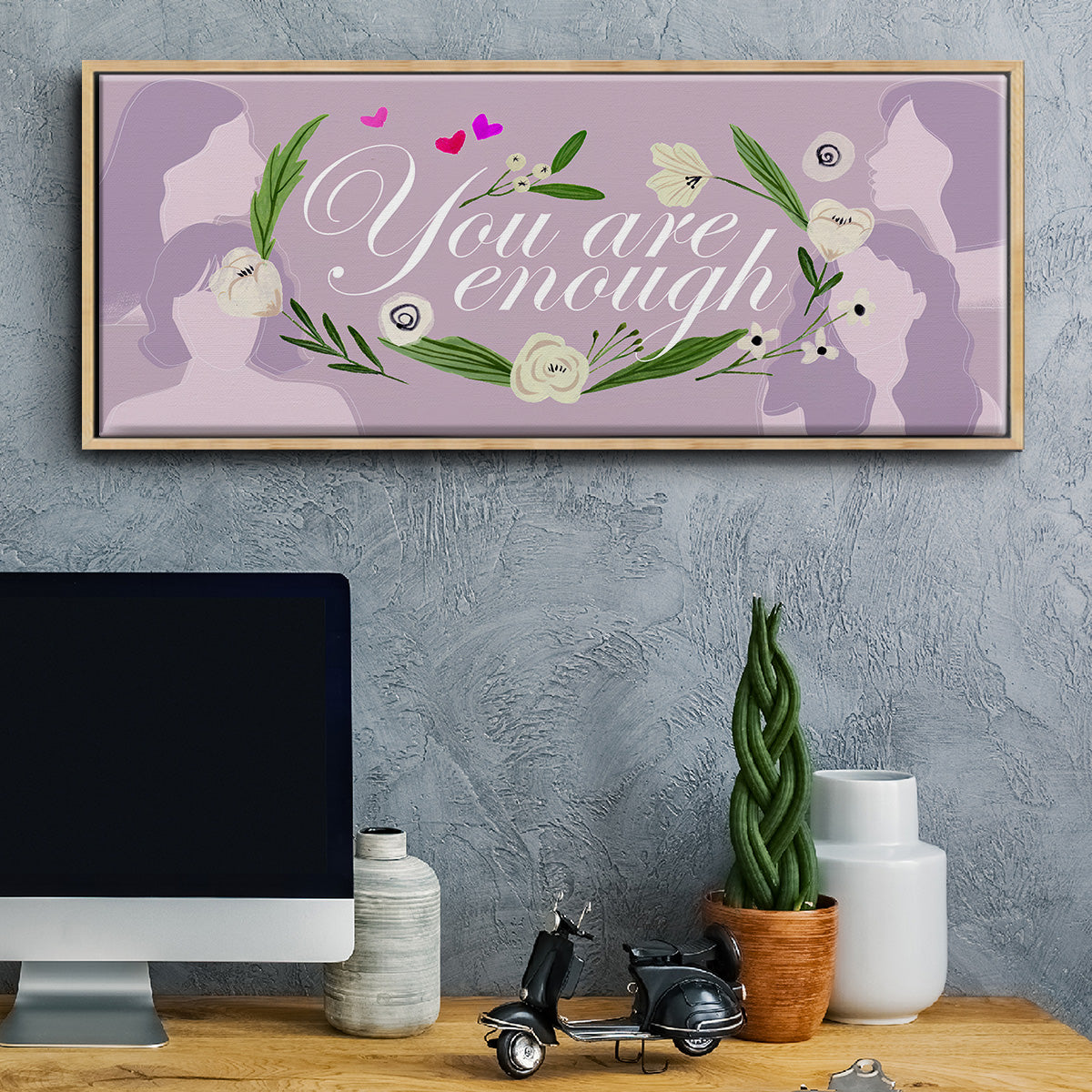 Happy Galentine's Day Collection D - Floater Framed Canvas Print