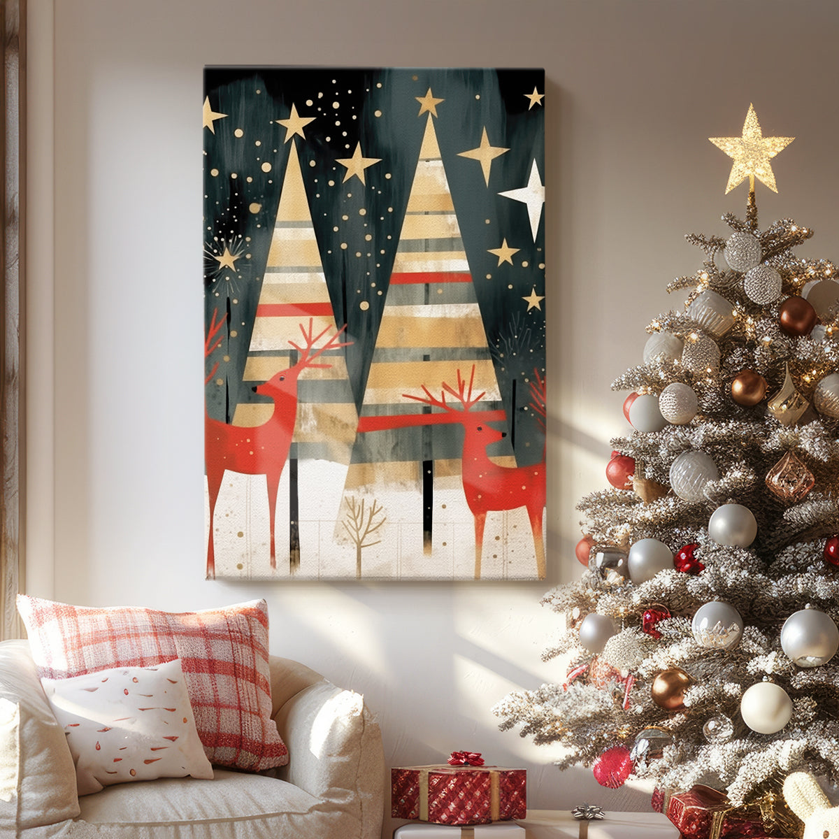 Bells of Warm Lantern Carol - Canvas Art Print