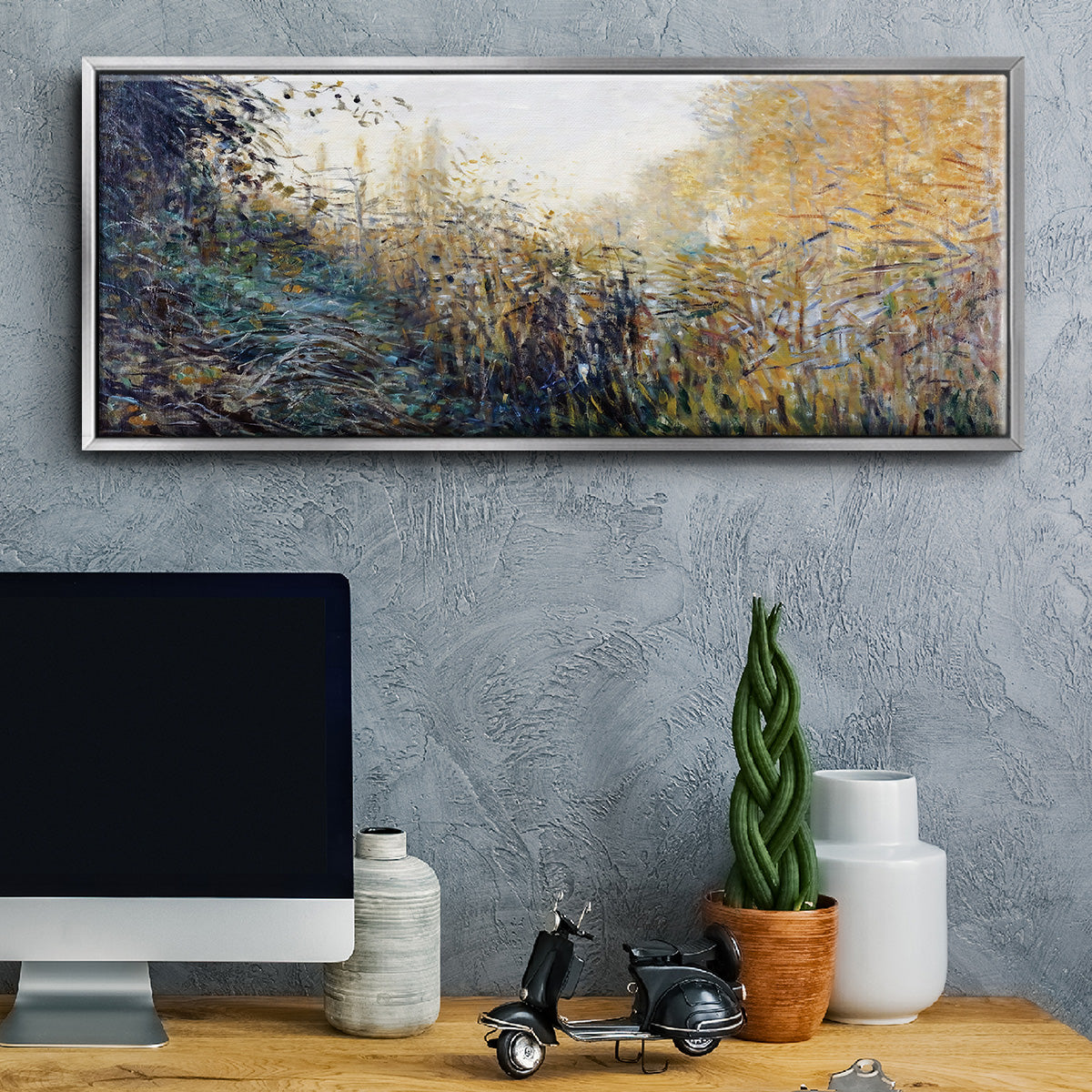 The Reeds (Study), 1876 - Floater Framed Canvas Print