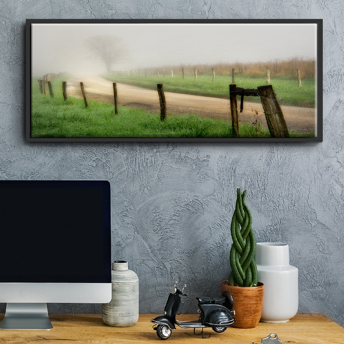Around the Bend - Floater Framed Canvas Print