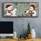 Peppermint Snowman Collection D - Floater Framed Canvas Print