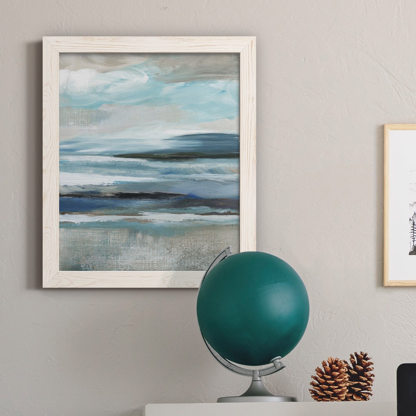Distant Drama II - Barnwood Framed Canvas Print