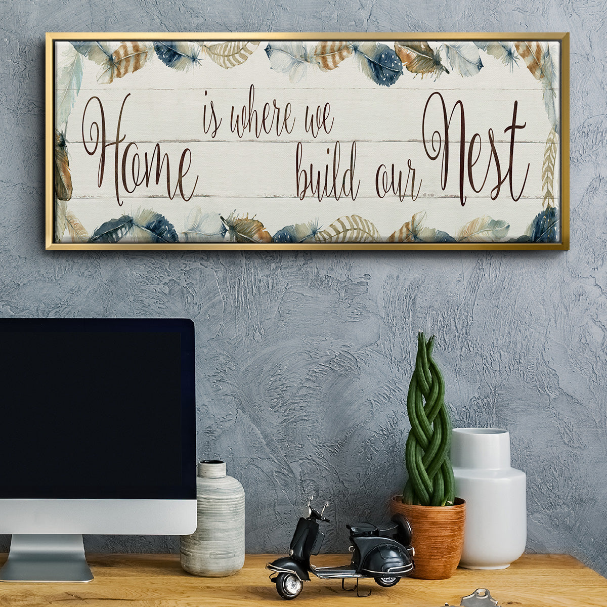 Home Nest - Floater Framed Canvas Print