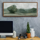 Soft Green Landscape I - Floater Framed Canvas Print