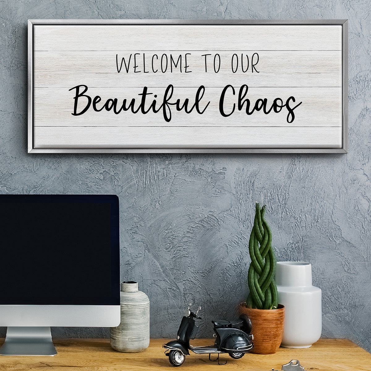 Beautiful Chaos - Floater Framed Canvas Print